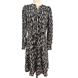 BANANA REPUBLIC Shirt Dress | Cheetah Animal Print Lined Long Sleeve | SMALL